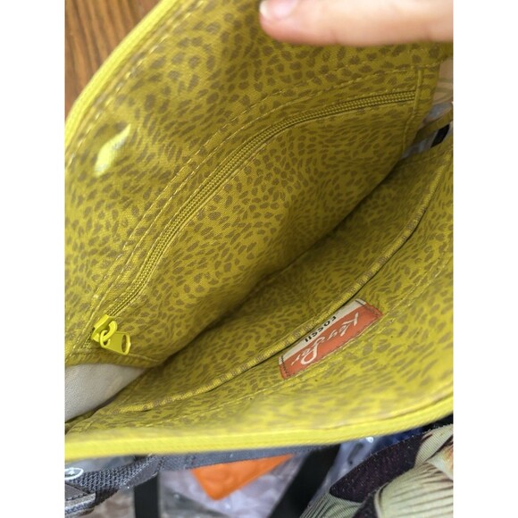 Original FOSSIL Key Per Purse Crossbody Boho Handbag - Floral Print - Picture 7 of 11